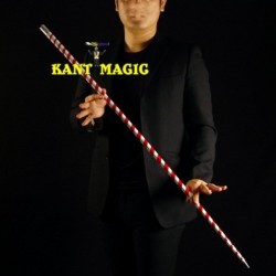 APPEARING CANE (RED & WHITE-COLOR,METAL) 