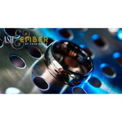 ASH AND EMBER SILVER CURVED SIZE 12 (2 RINGS) BY ZACH HEATH - TRICK