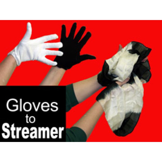 BLACK AND WHITE GLOVES TO STREAMER