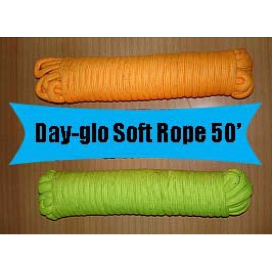Day-Glo Soft Rope 50′ - Yellow