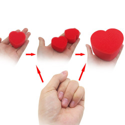 MULTIPLYING SPONGE HEARTS TO JUMBO HEART