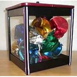 SIX BALL CRYSTAL CASKET