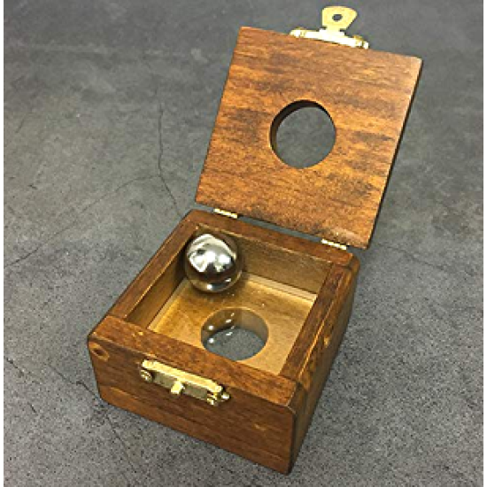 Steel Ball Through Glass Wood